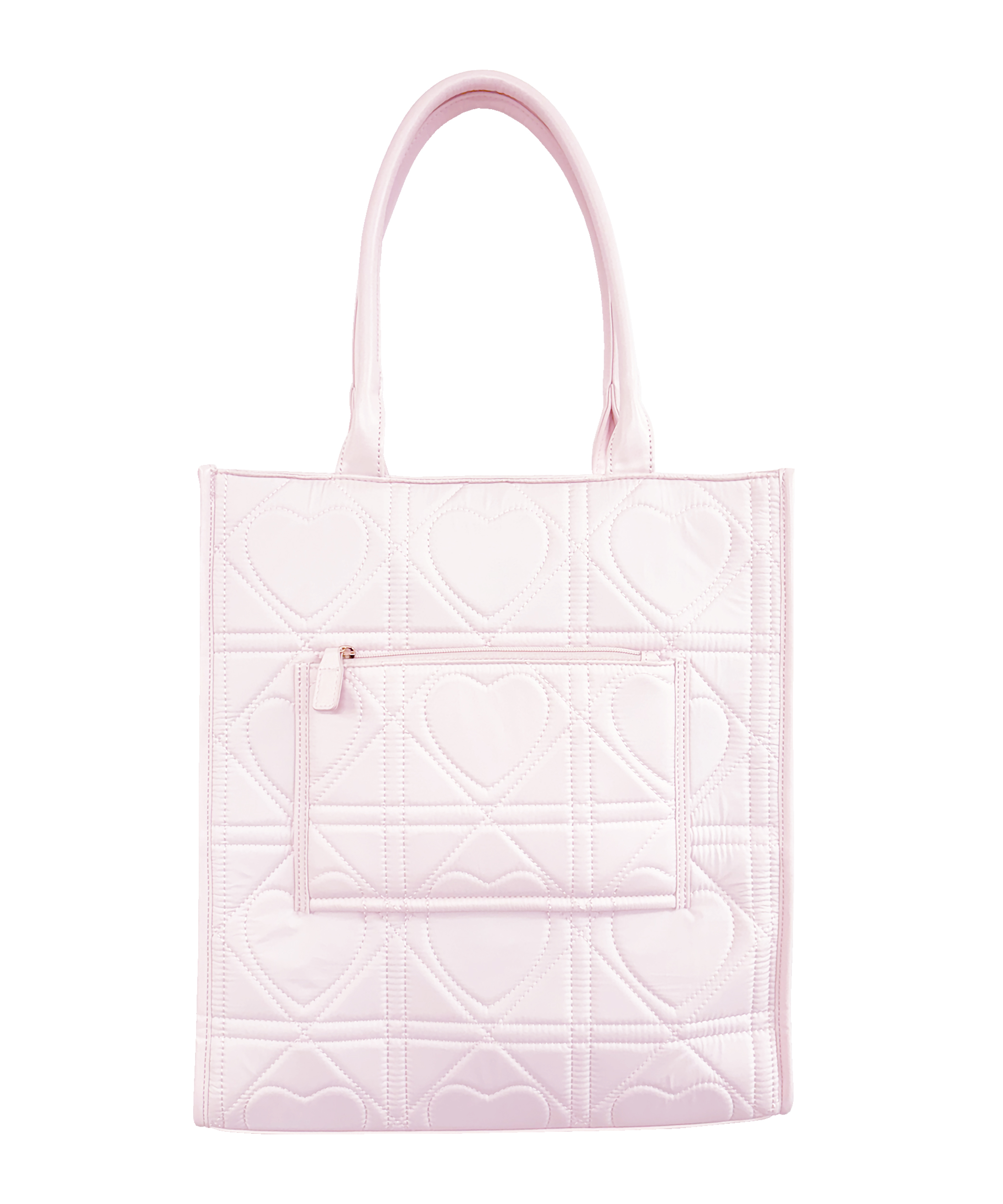 Heart quilted lightweight tote