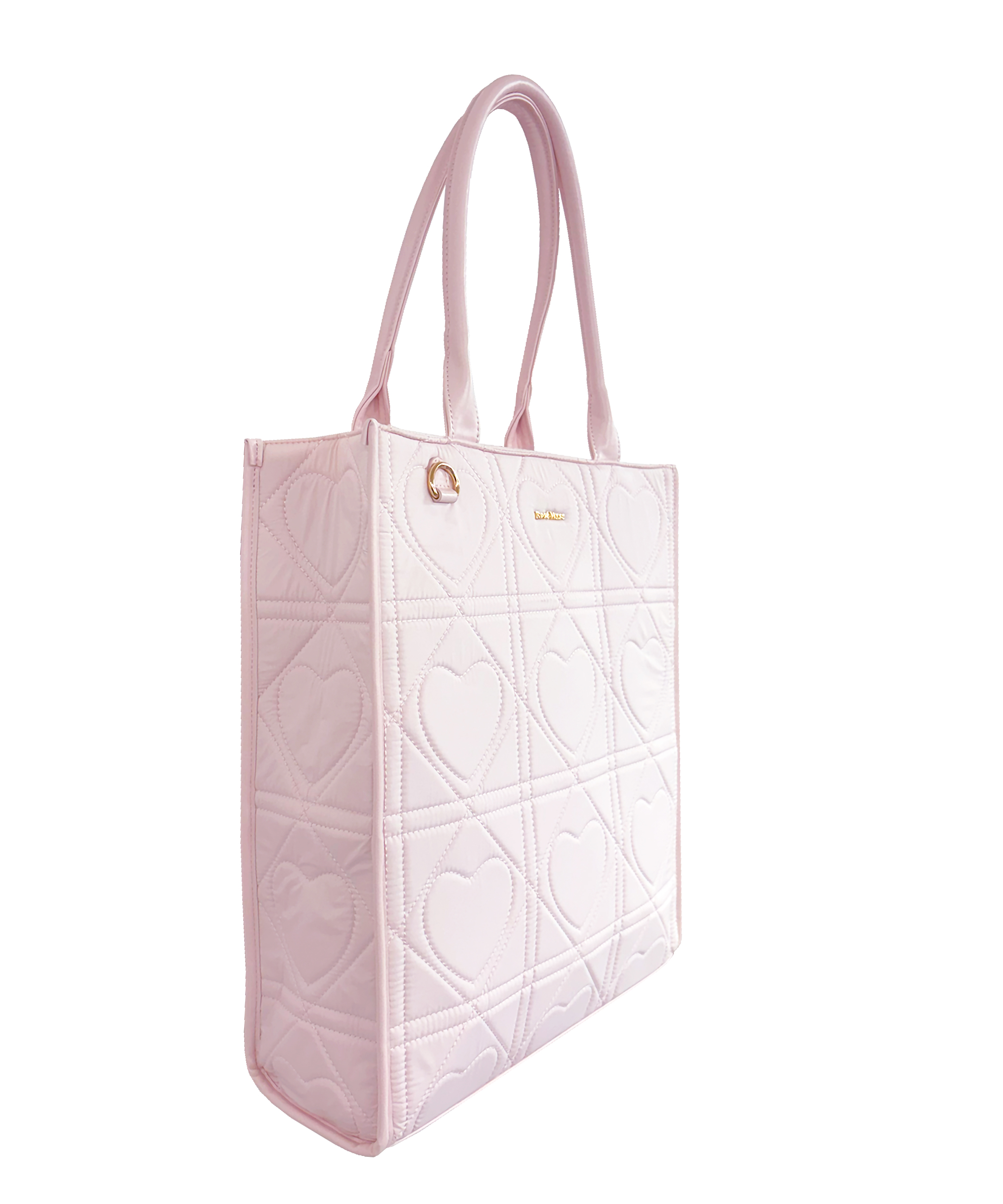 Heart quilted lightweight tote