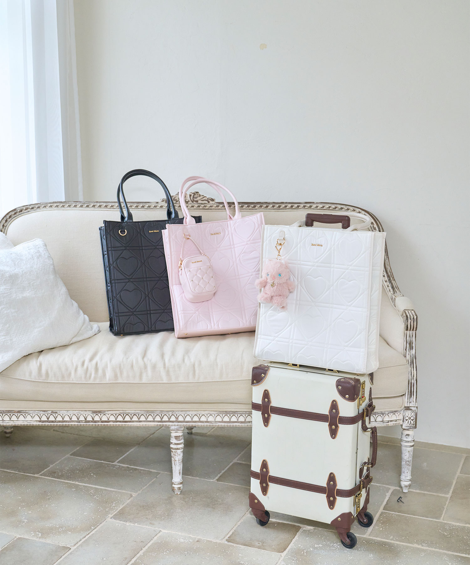 n*様 logo applique UNI-Tロゼミューズ ピンク新品 BAGS – BUNNY APARTMENT