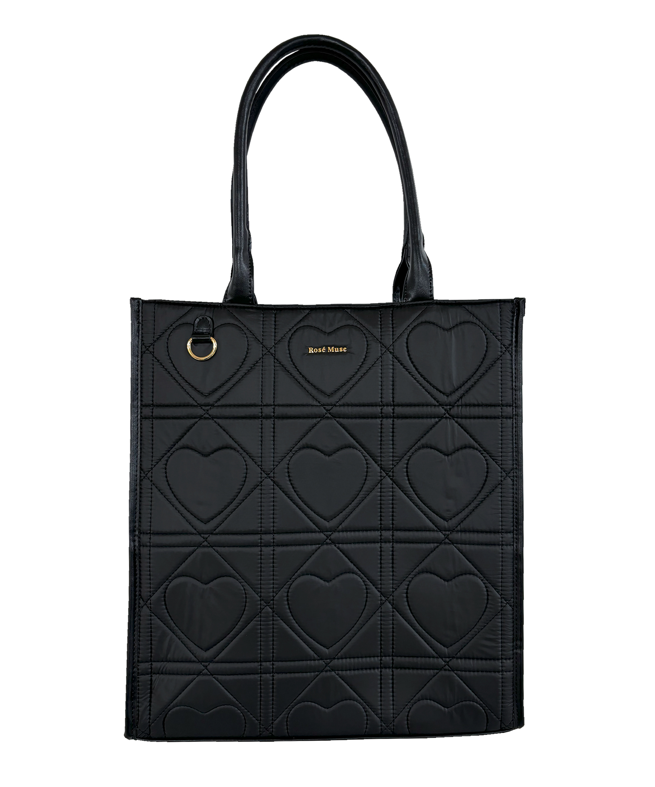 Heart quilted lightweight tote
