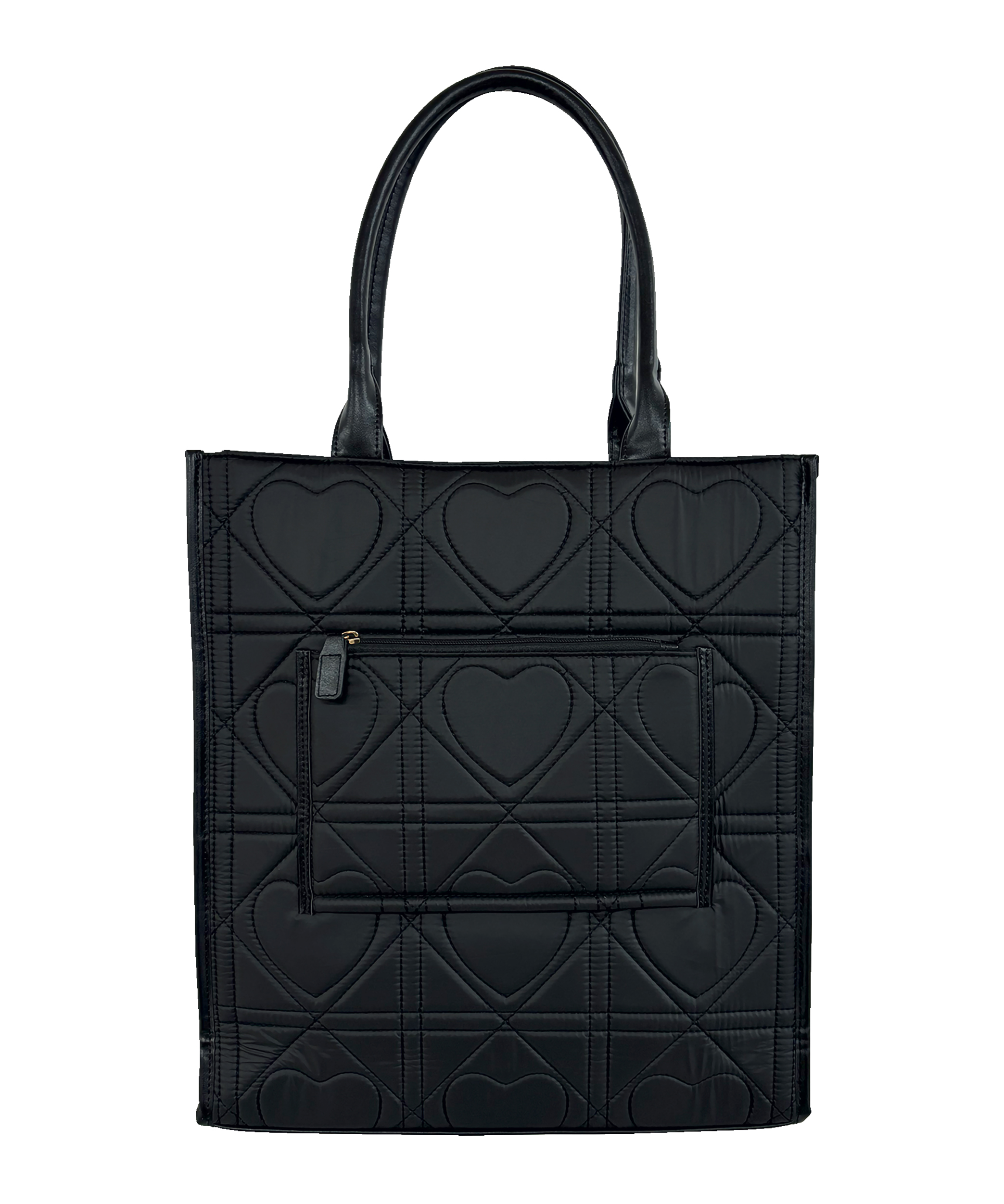 Heart quilted lightweight tote