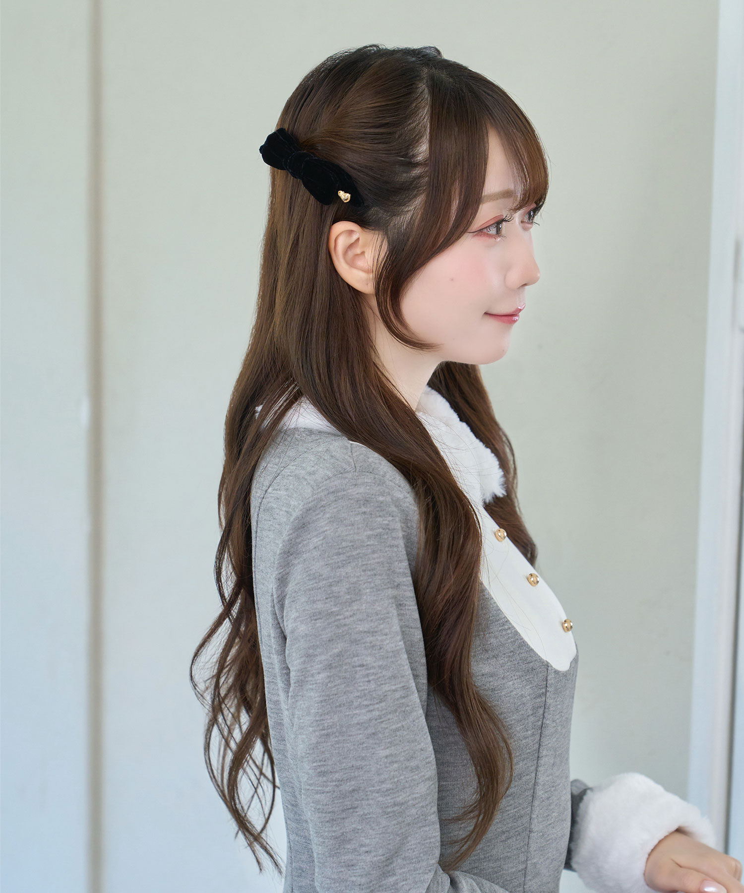 Rosé Muse satin ribbon barrete satin ribbon barrette – BUNNY APARTMENT