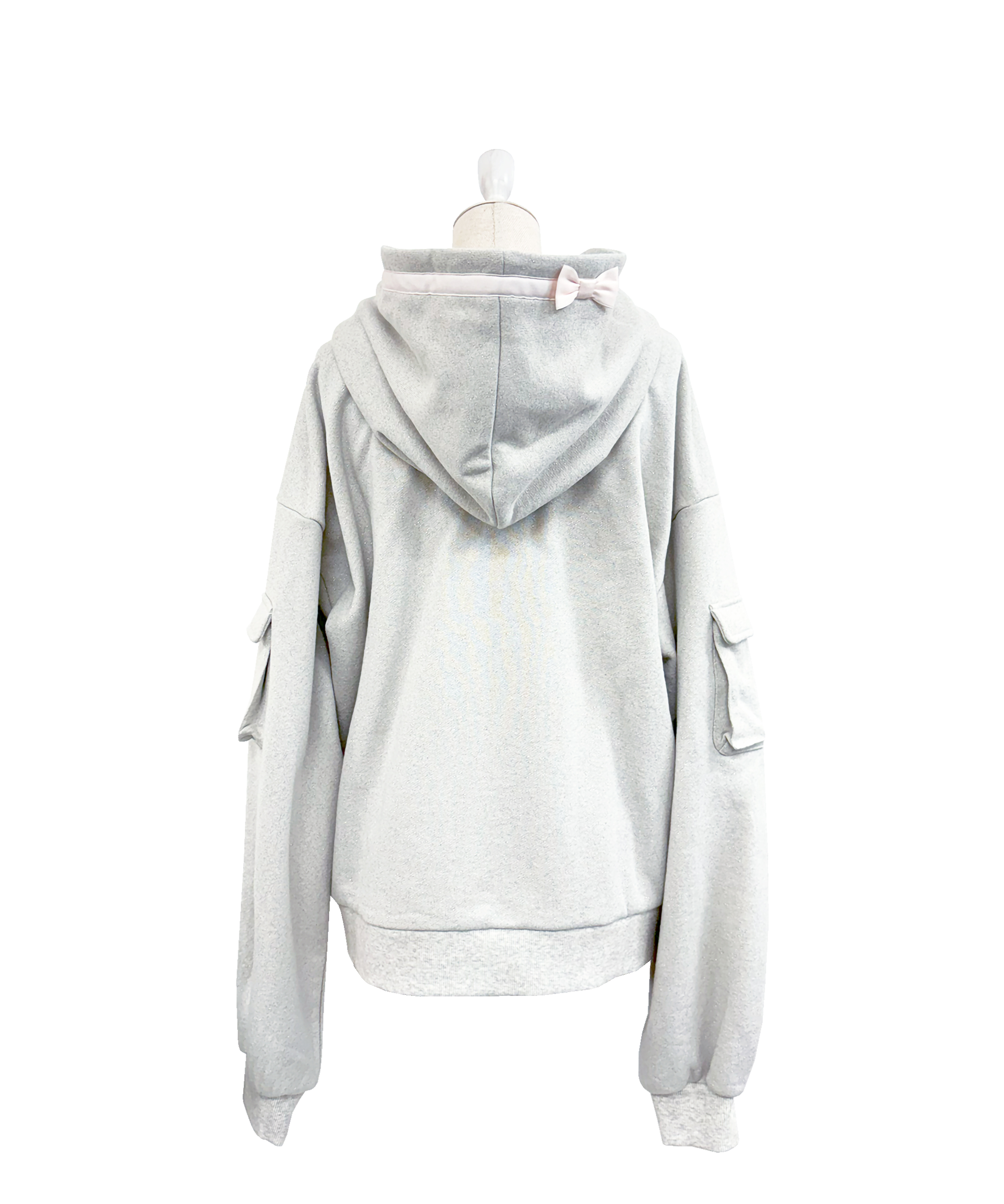 Satin ribbon point cargo zip set