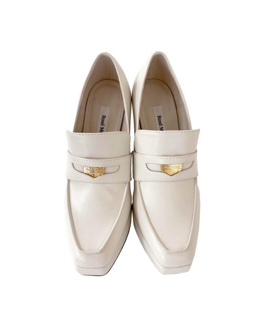 Coin loafer pumps