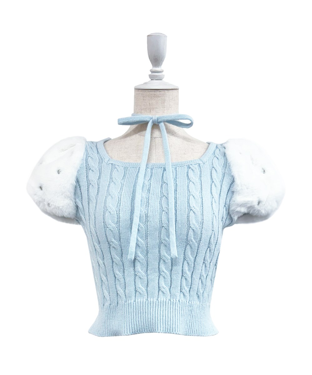 Fur point knit mini set up – BUNNY APARTMENT