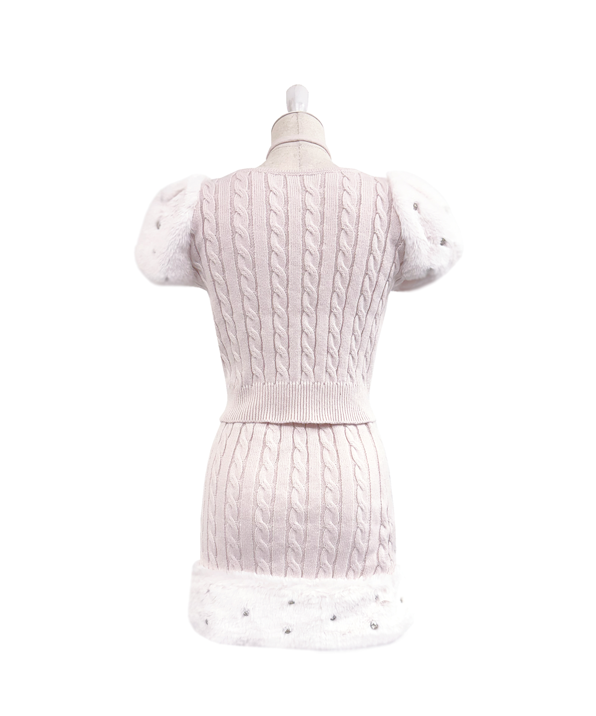 rosemuse Fur ribbon knit White ロゼミューズ 【公式通販】