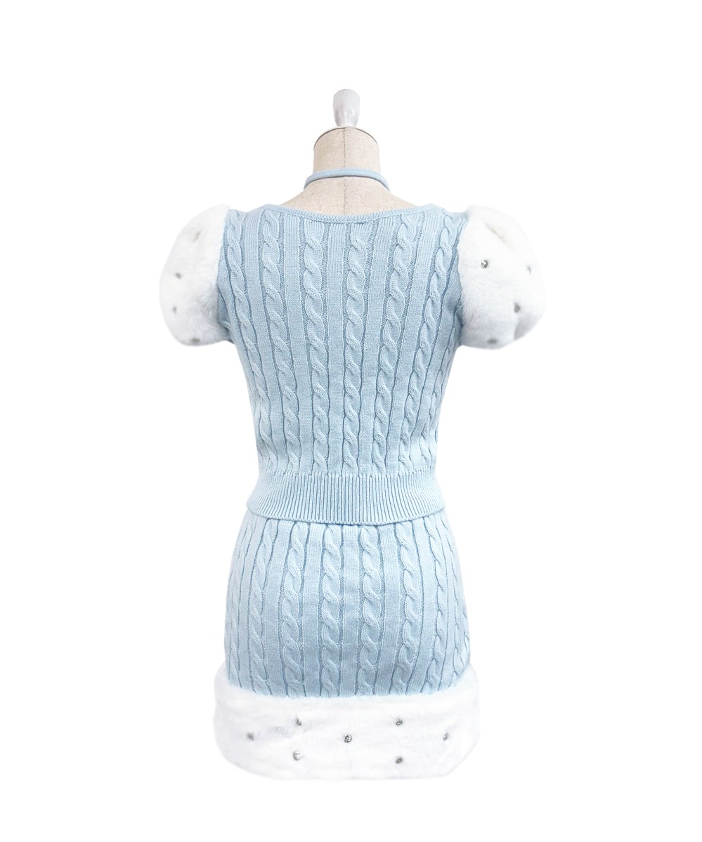 Fur point knit mini set up – BUNNY APARTMENT