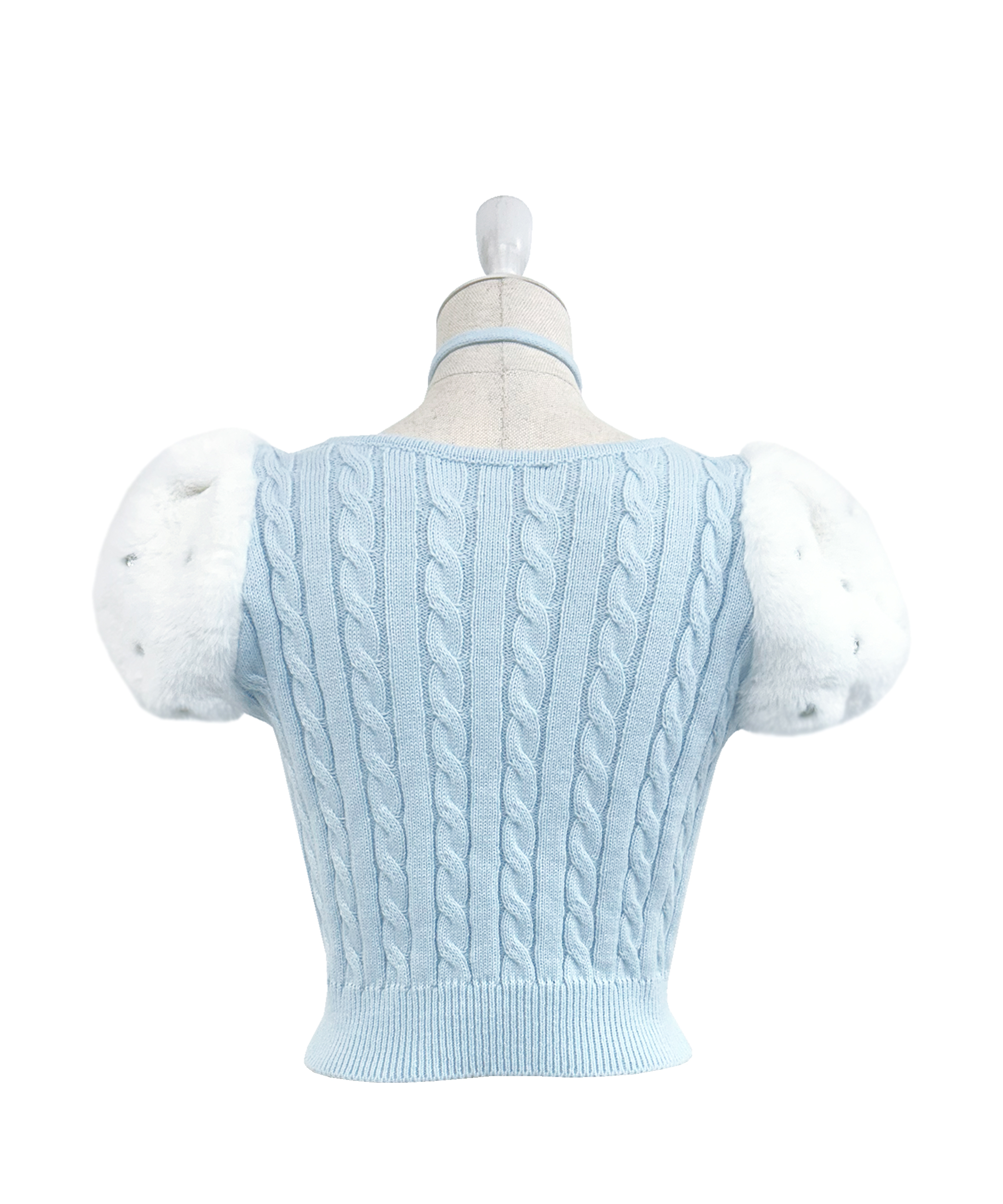 Fur point knit mini set up