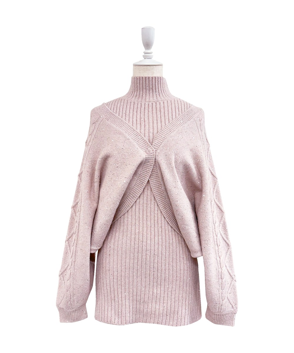 Glitter knit o/p set