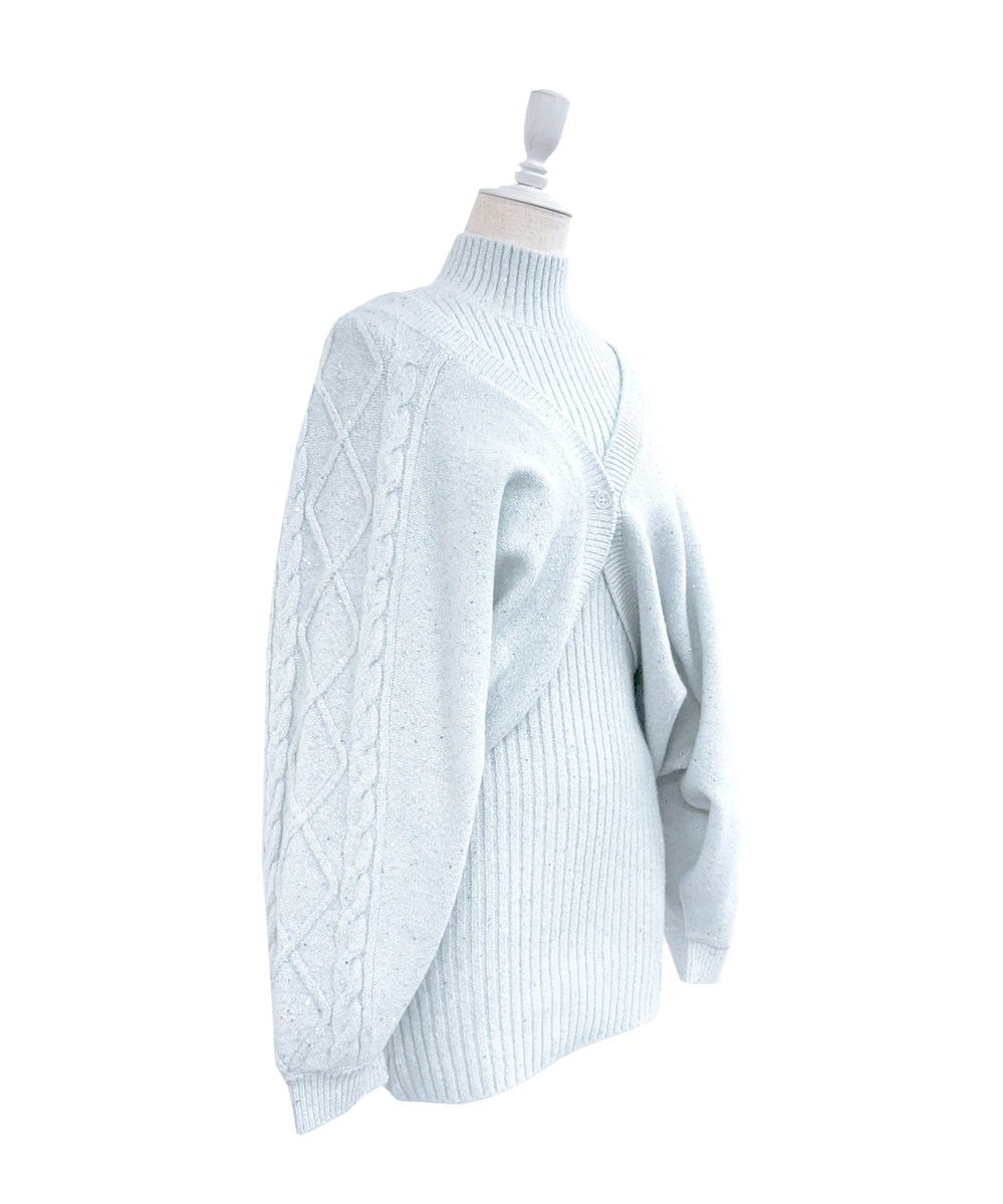 Glitter knit o/p set