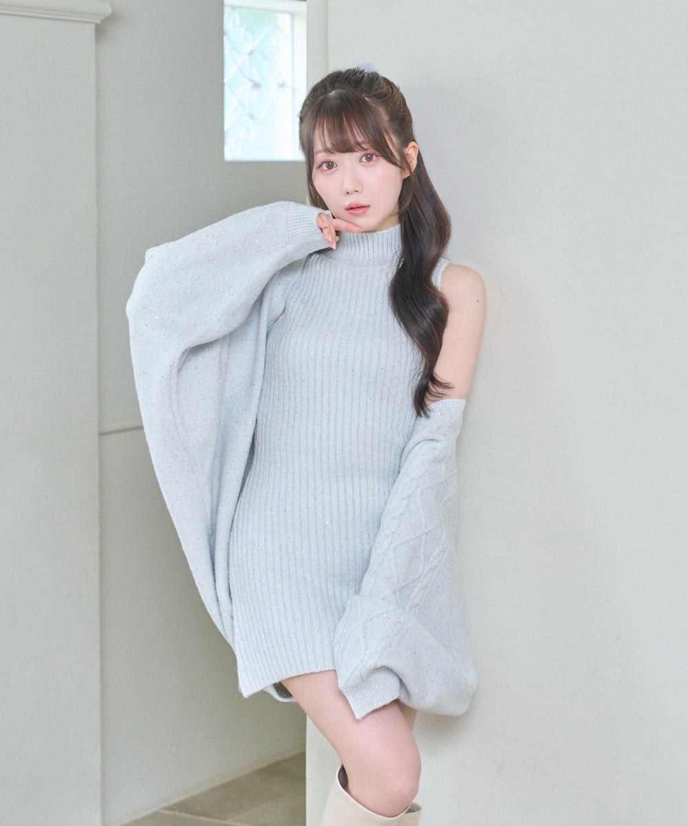 Glitter knit o/p set