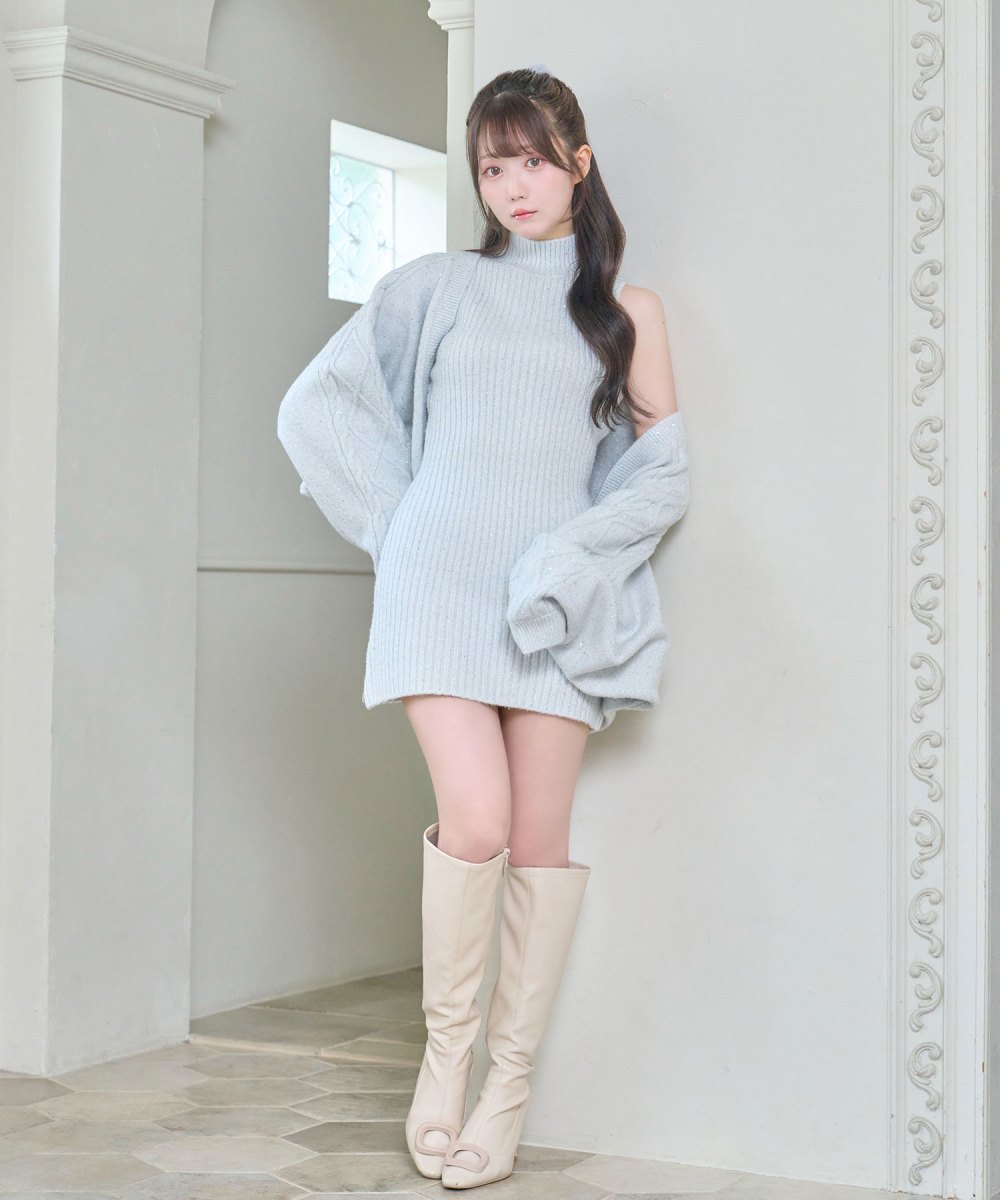 Glitter knit o/p set