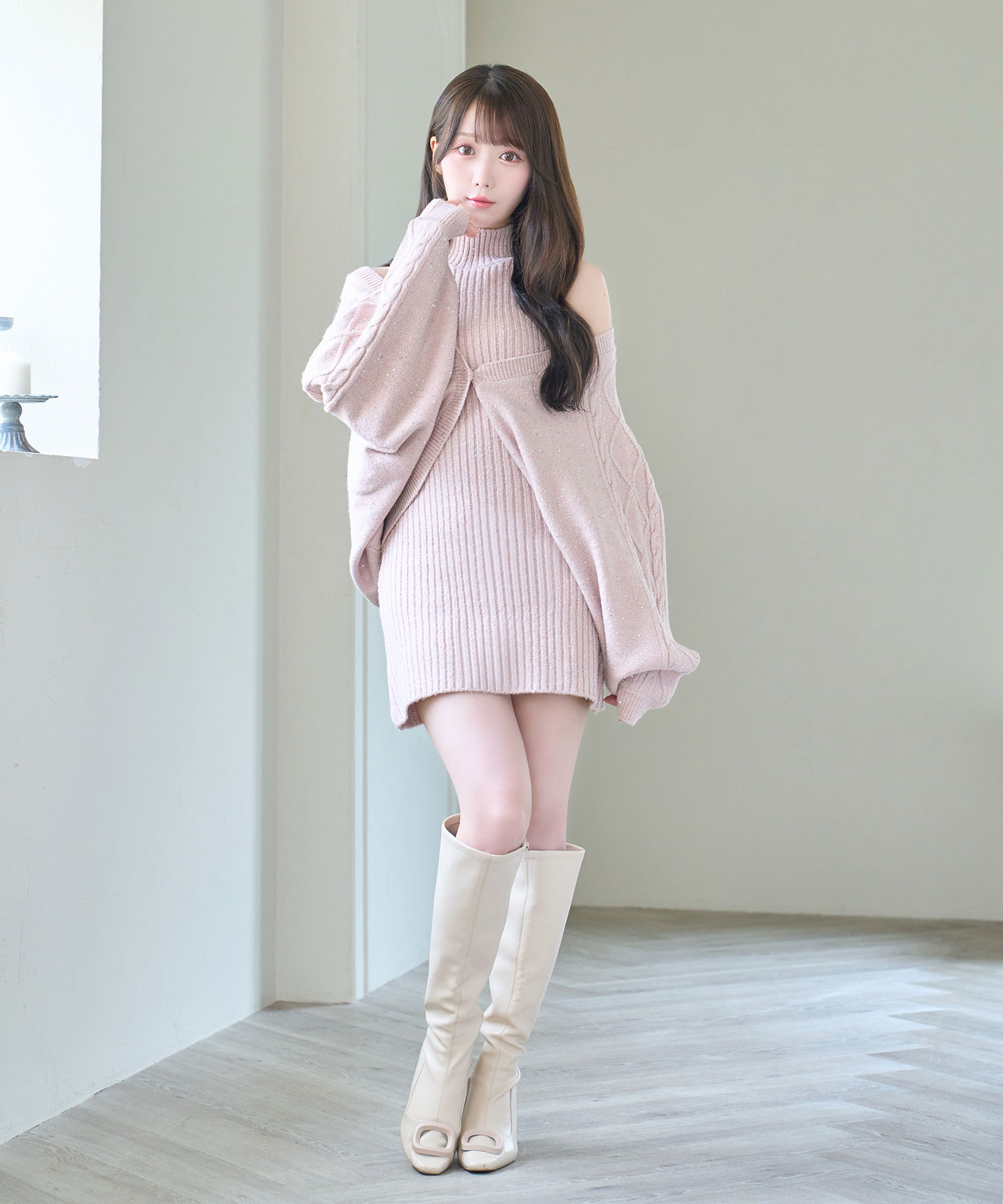 【新品未使用】Rosé Muse Glitter knit o/p set S Glitter knit o/p set – BUNNY APARTMENT
