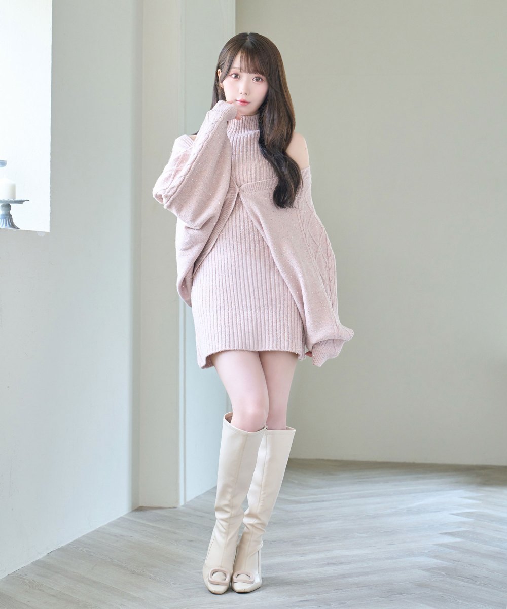 Glitter knit o/p set