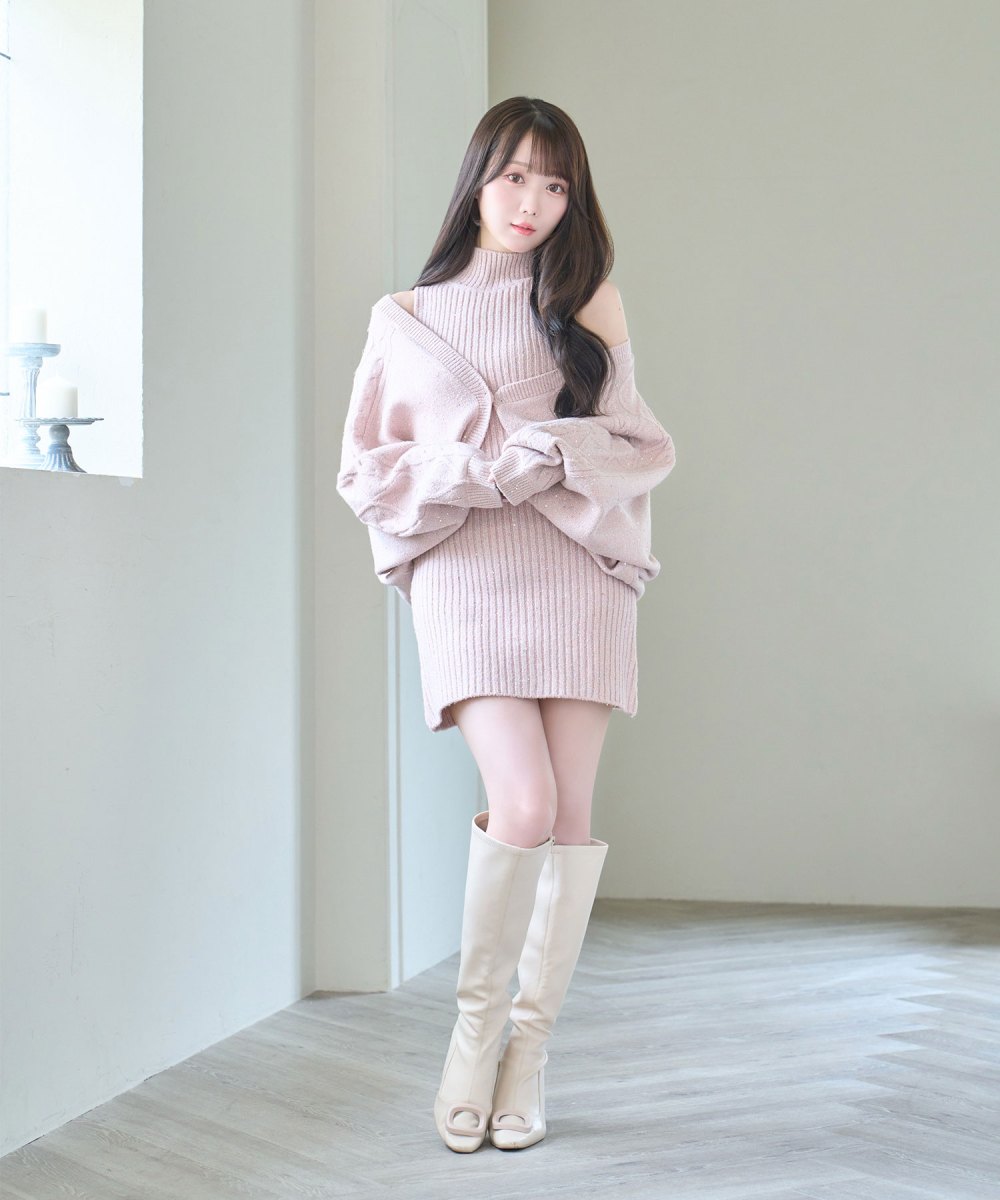 Glitter knit o/p set