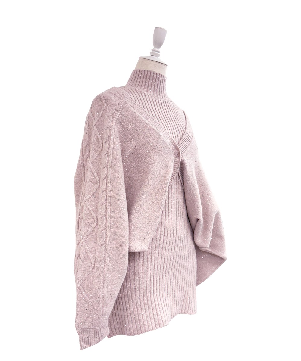 Glitter knit o/p set