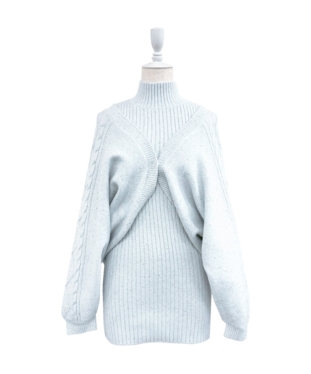 Glitter knit o/p set