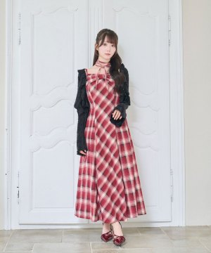 Front ribbon cami dress
