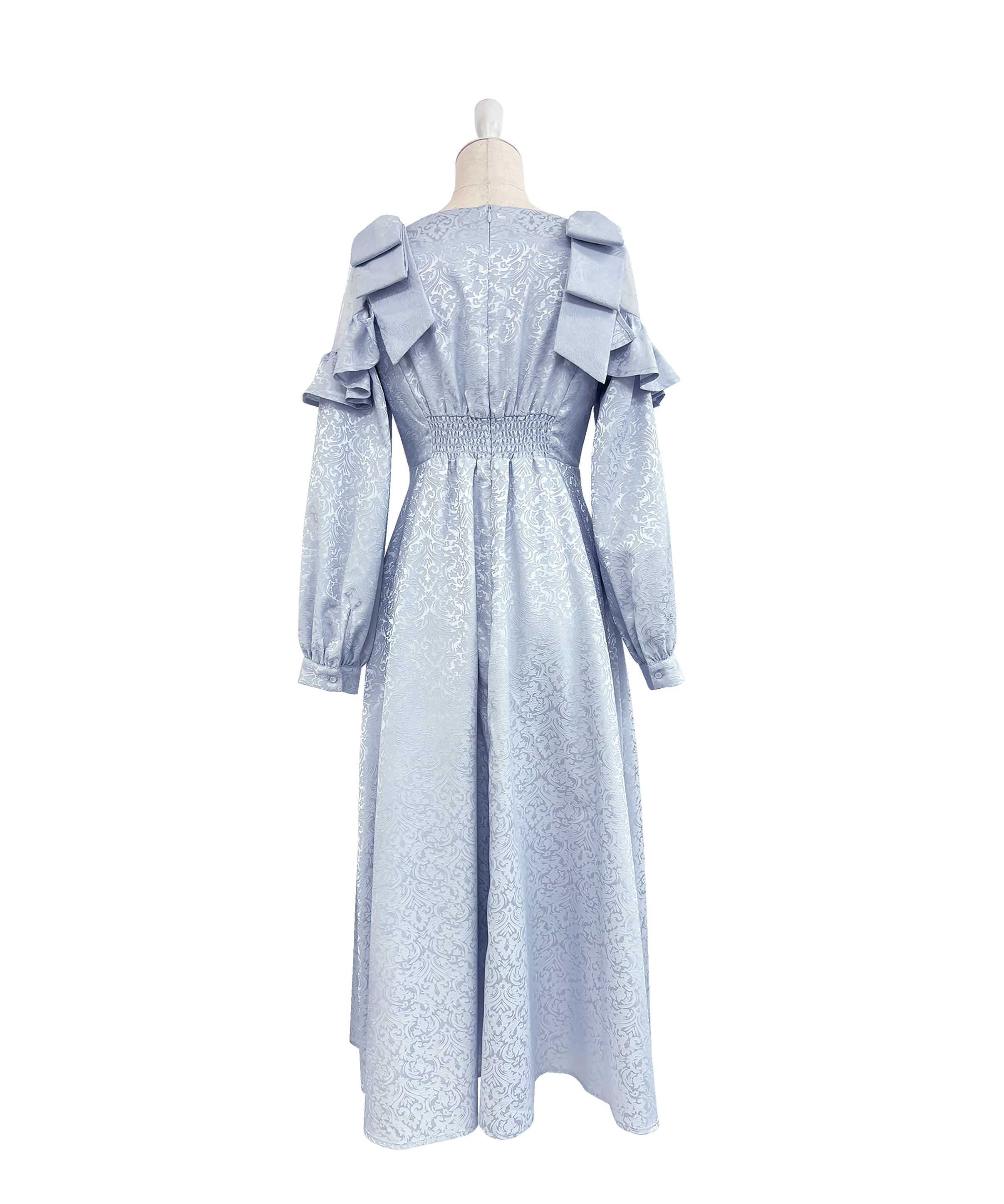 2025-2026秋冬 シェニールニット ミディ ドレス Lace switching jacquard dress – BUNNY APARTMENT