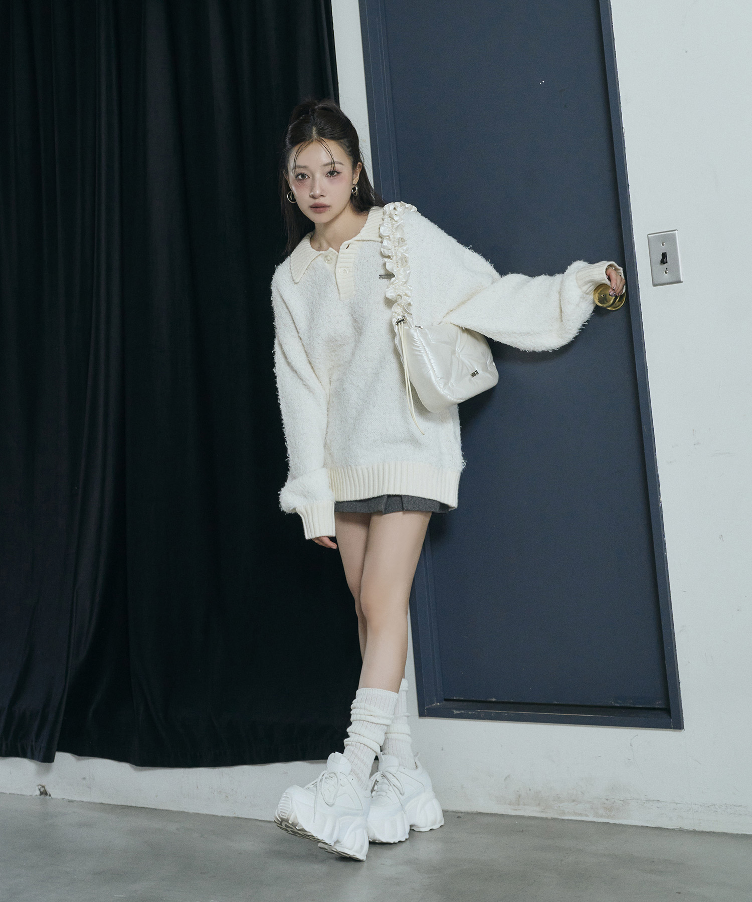 ギャザーパフィーショルダーバッグ