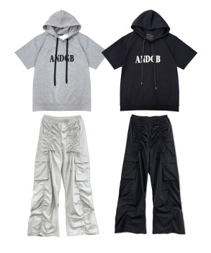 【期間限定】UNISEX ポンチプルパーカー ギャザーリボンカーゴパンツ