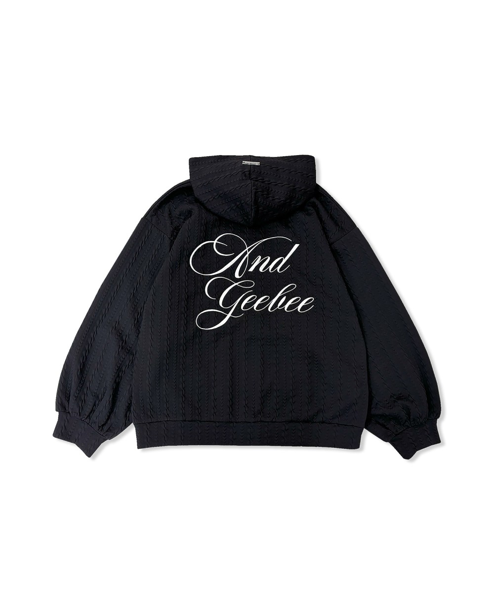 UNISEX カットケーブルジップパーカー