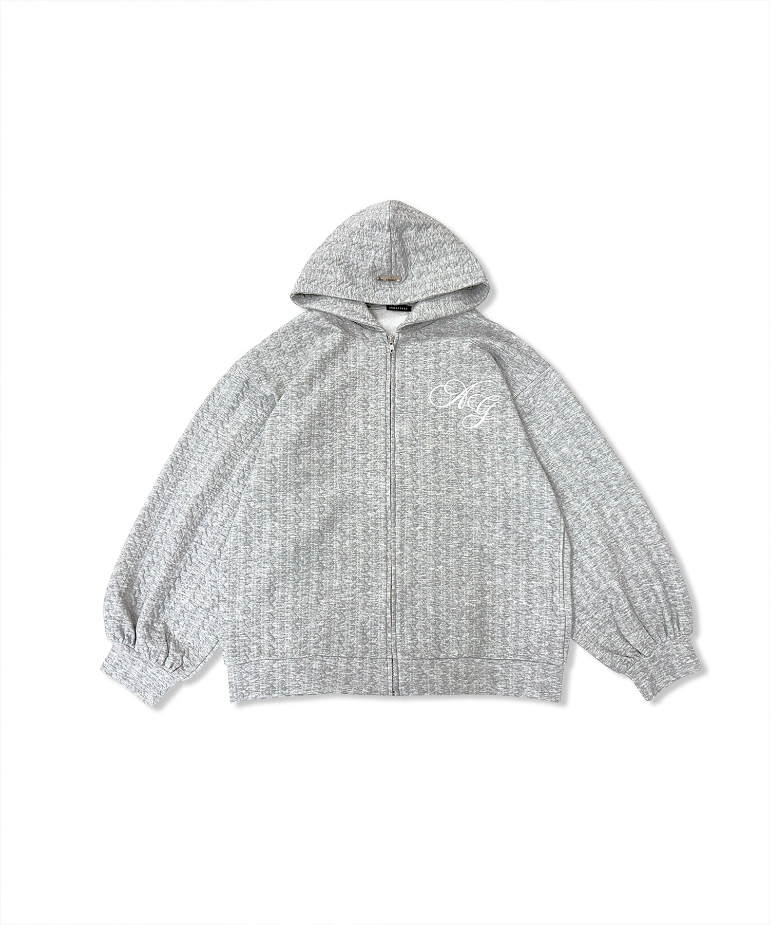 美品☆24年モデル完売品☆ダイアグラム　ニットコンビパーカー　ジップアップ　36 美品☆24年モデル完売品☆ダイアグラム ニットコンビパーカー