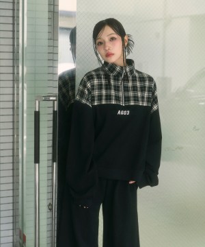 UNISEX チェックドッキングスウェット