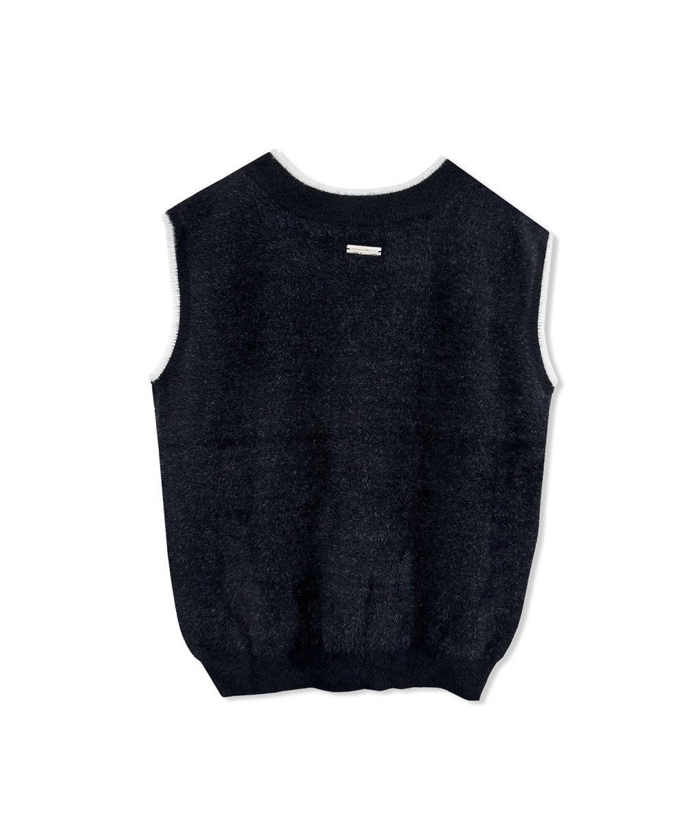 UNISEX エンブレムシャギーベスト