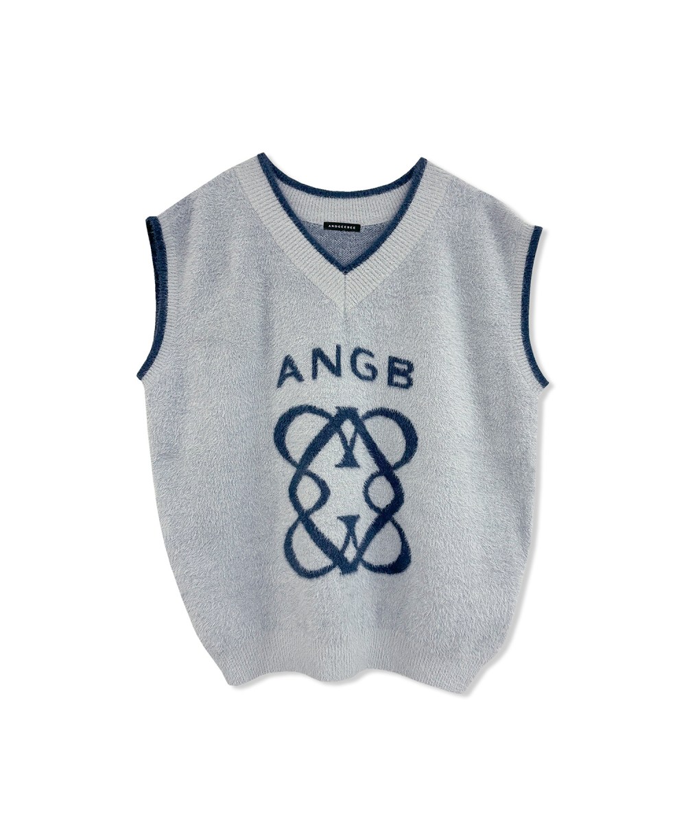 UNISEX エンブレムシャギーベスト