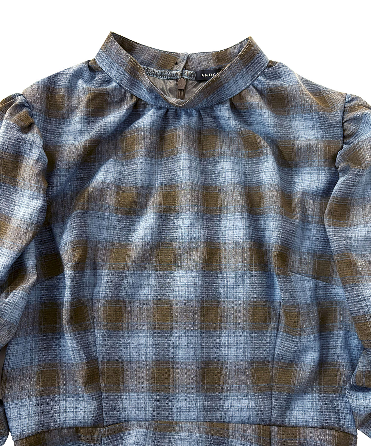 チェックギャザーミニワンピ