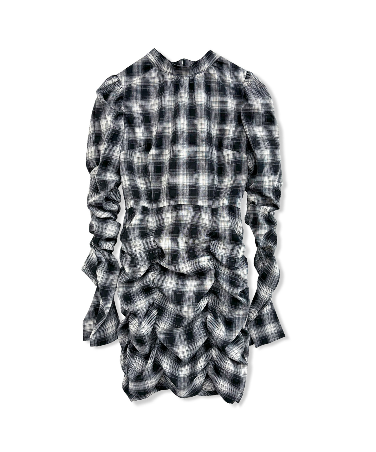 ミニワンピ チェックギャザーミニワンピ – BUNNY APARTMENT