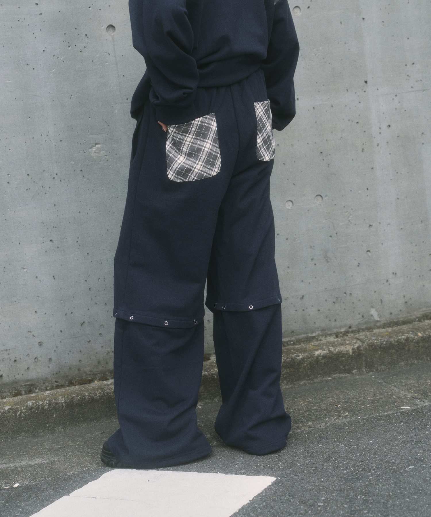 UNISEX チェックドッキングスウェット SET UP