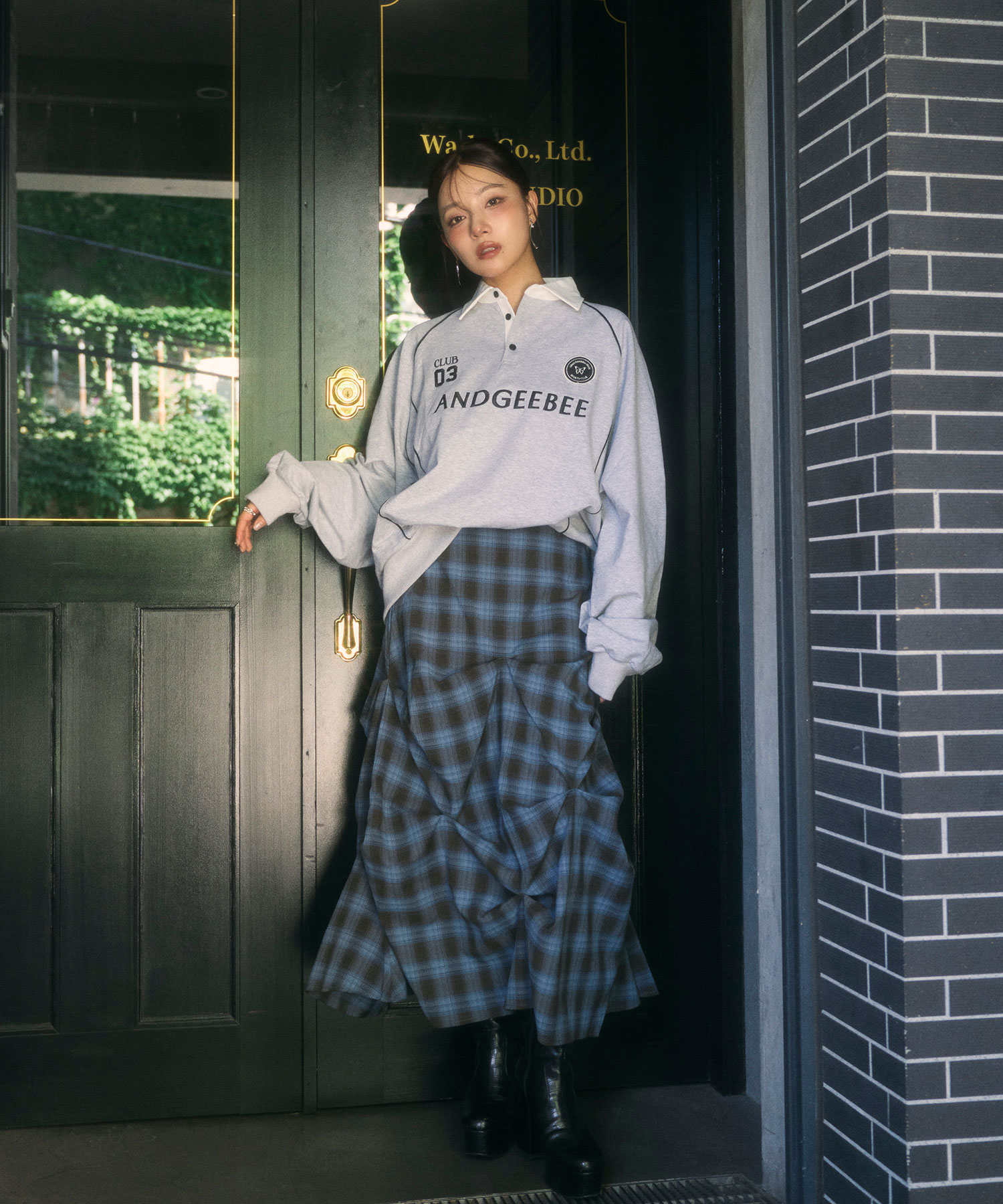 sarah pacini アシンメトリックスカート ダークグレー sarah pacini アシンメトリックスカート ダークグレー sarah
