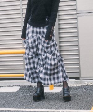 チェックランダムピックスカート