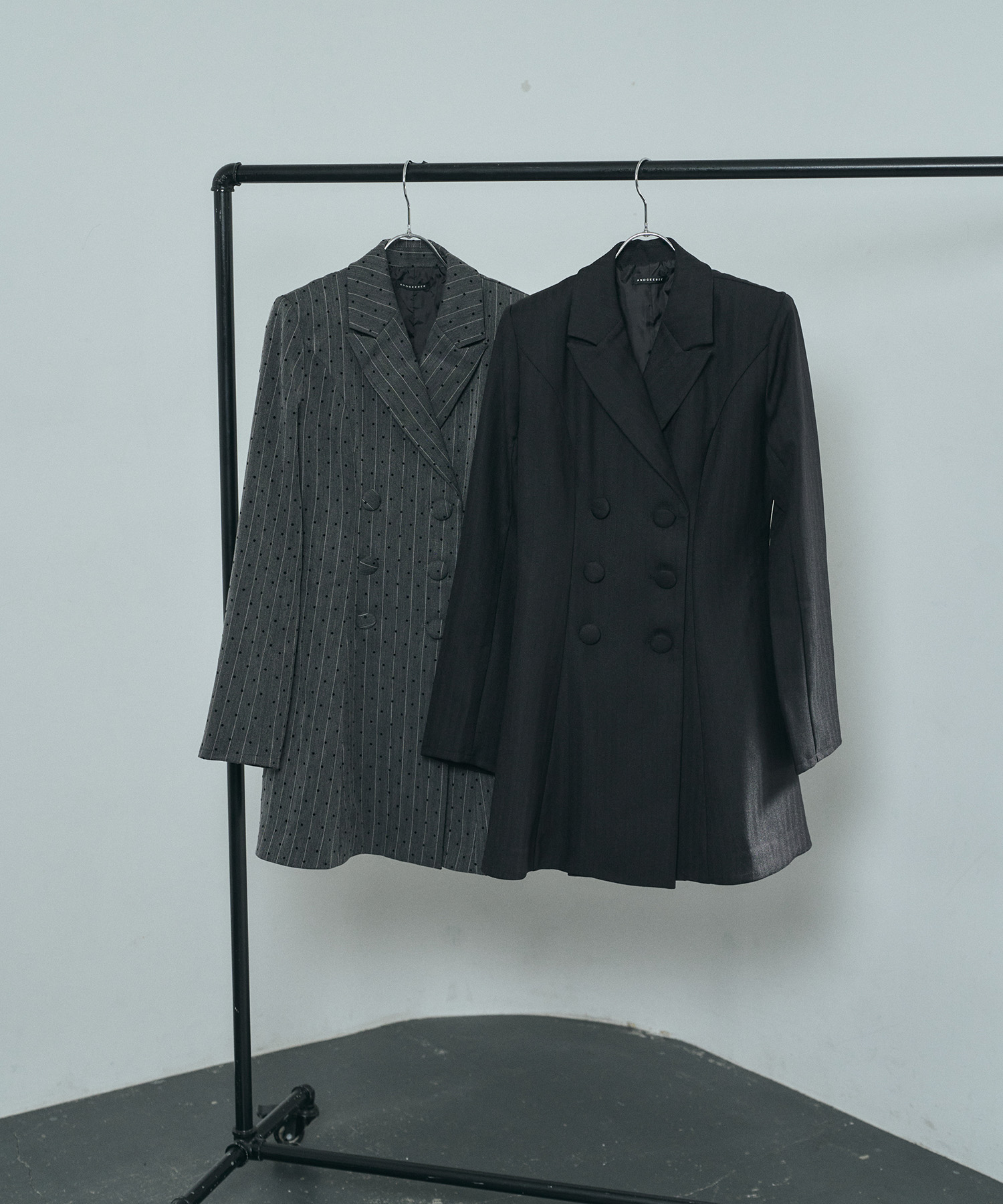 ダブルボタンジャケットワンピ