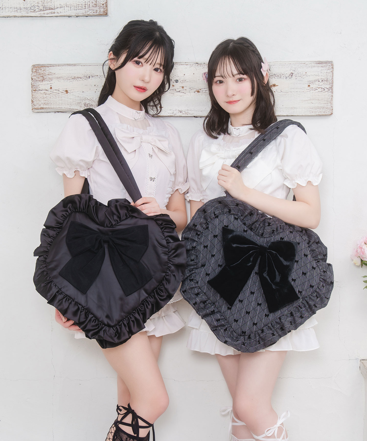 ビッグリボンハートトートバッグ