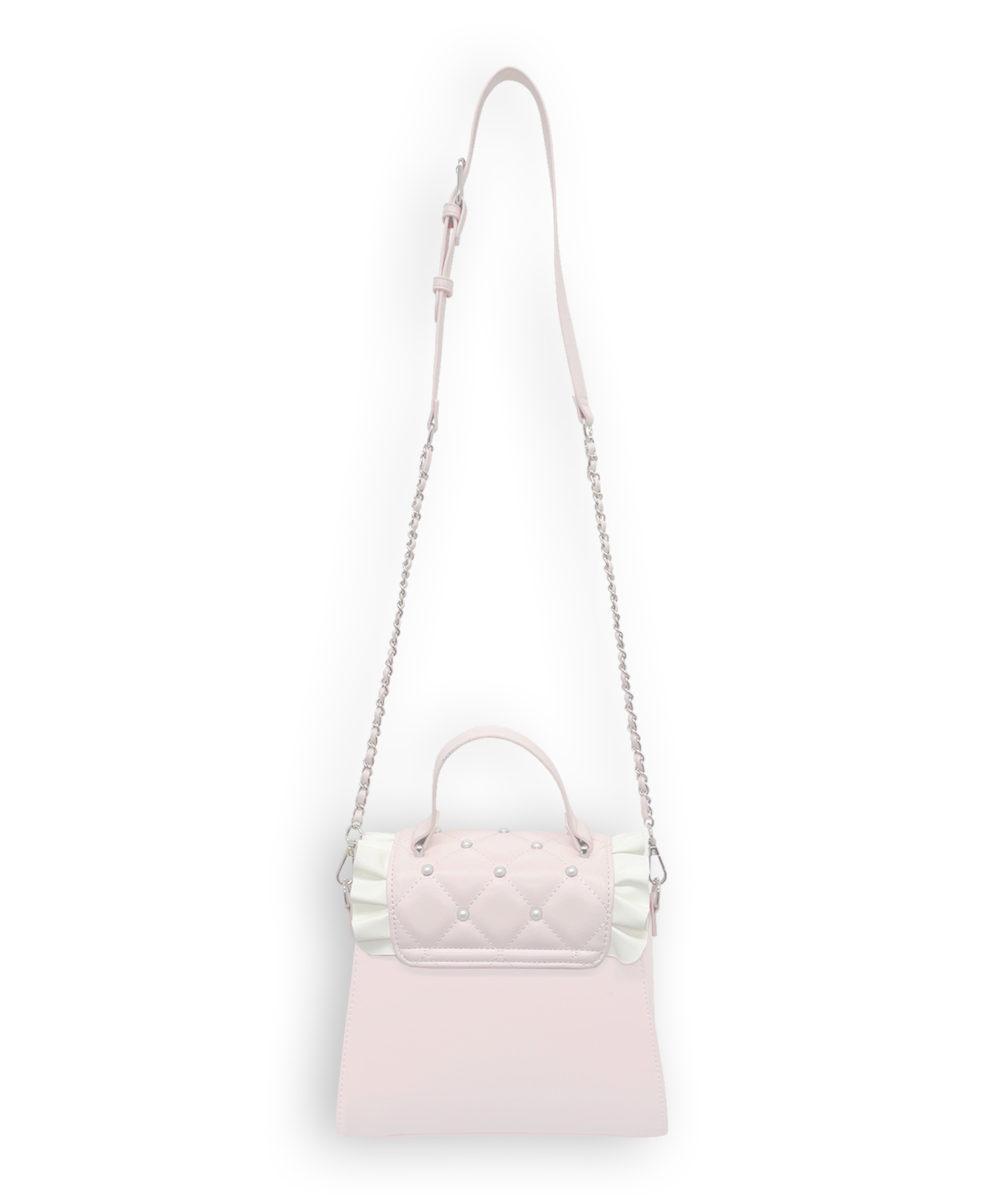 ハートロゴパールキルティングバッグ