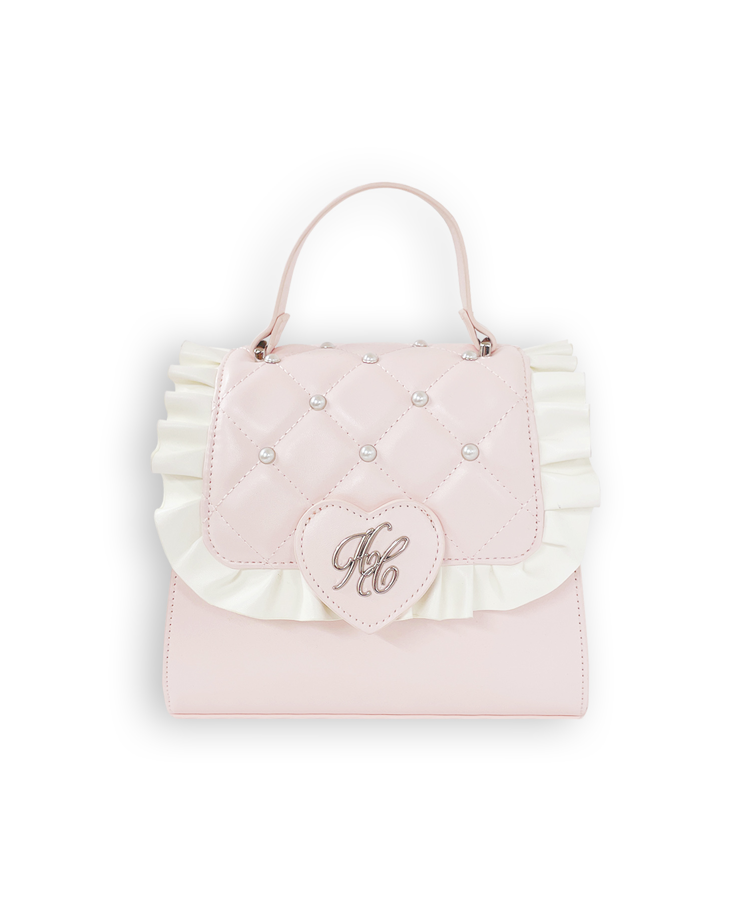 ハートロゴパールキルティングバッグ