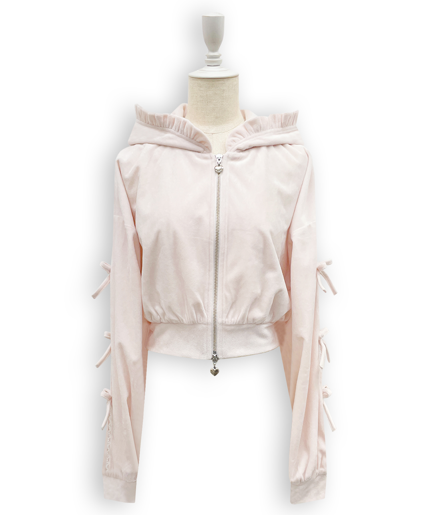 リボンスリットパーカー