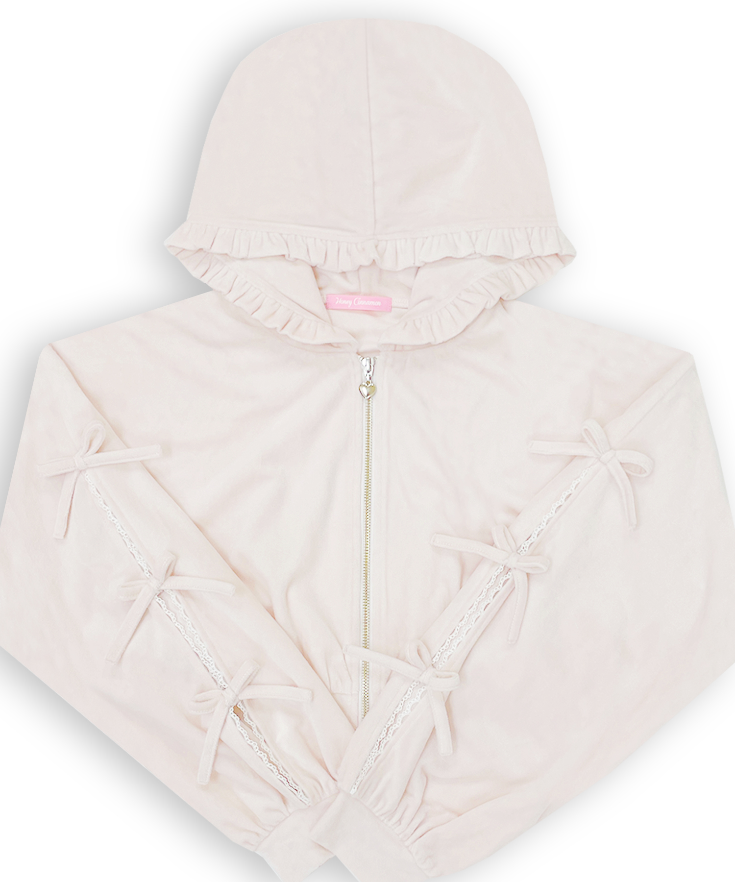 リボンスリットパーカー