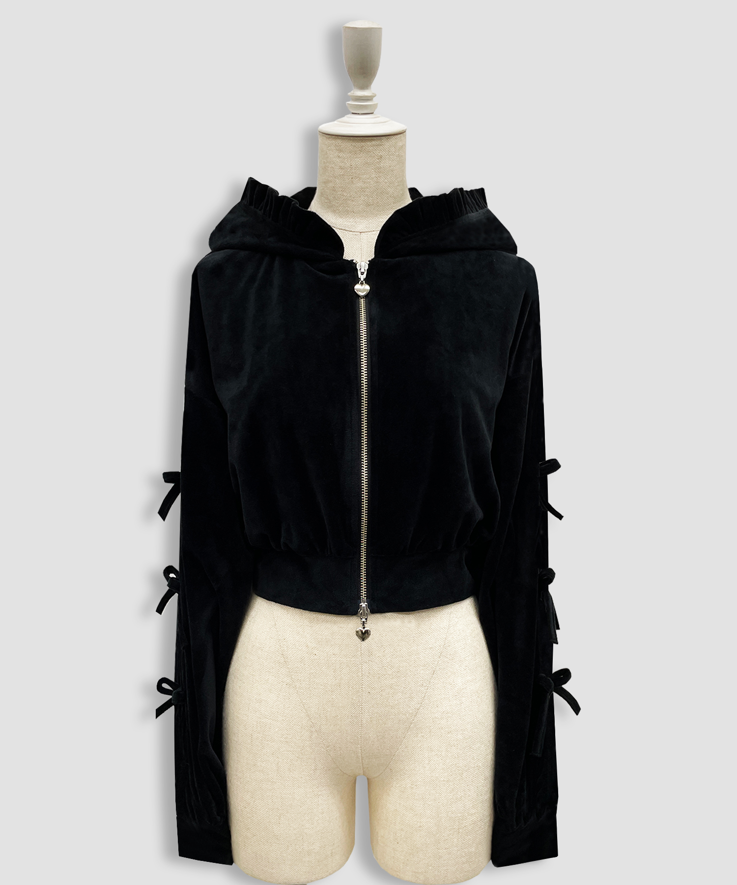 リボンスリットパーカー