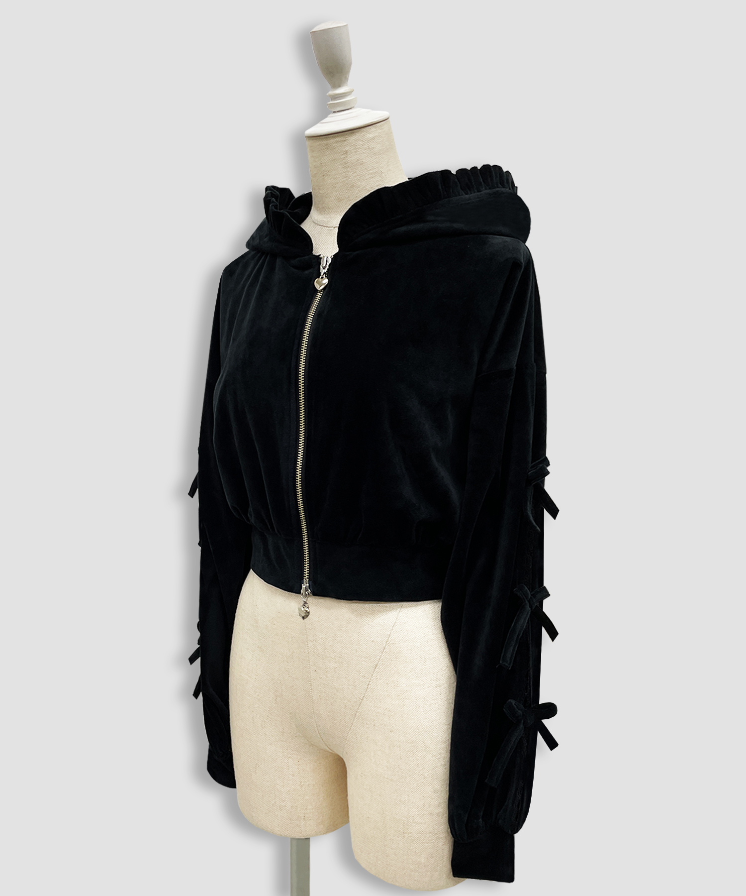 リボンスリットパーカー