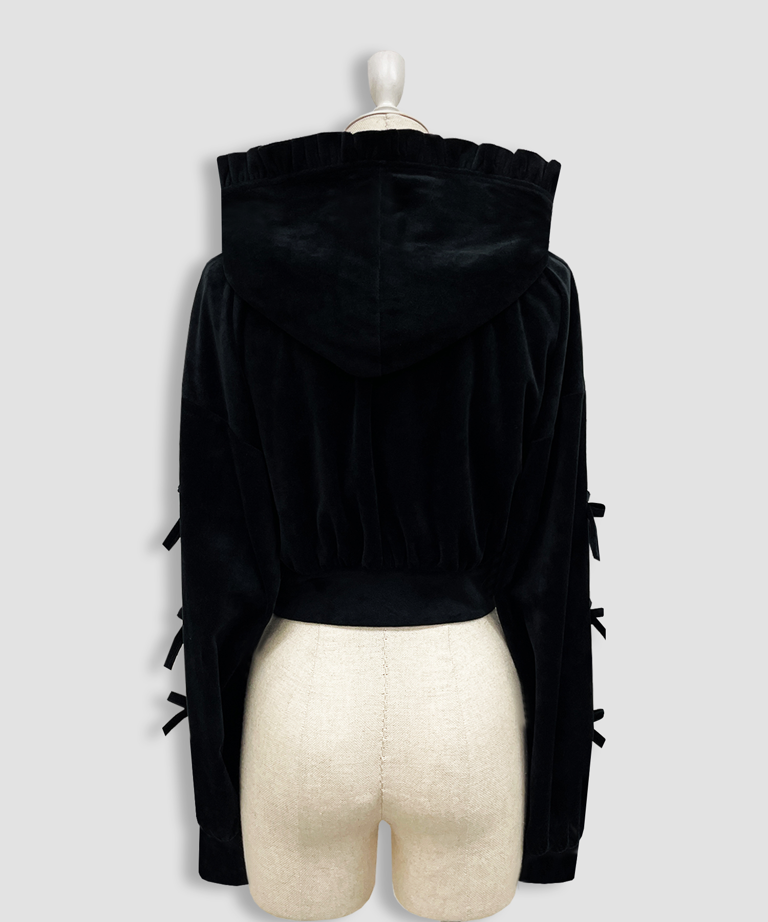 リボンスリットパーカー