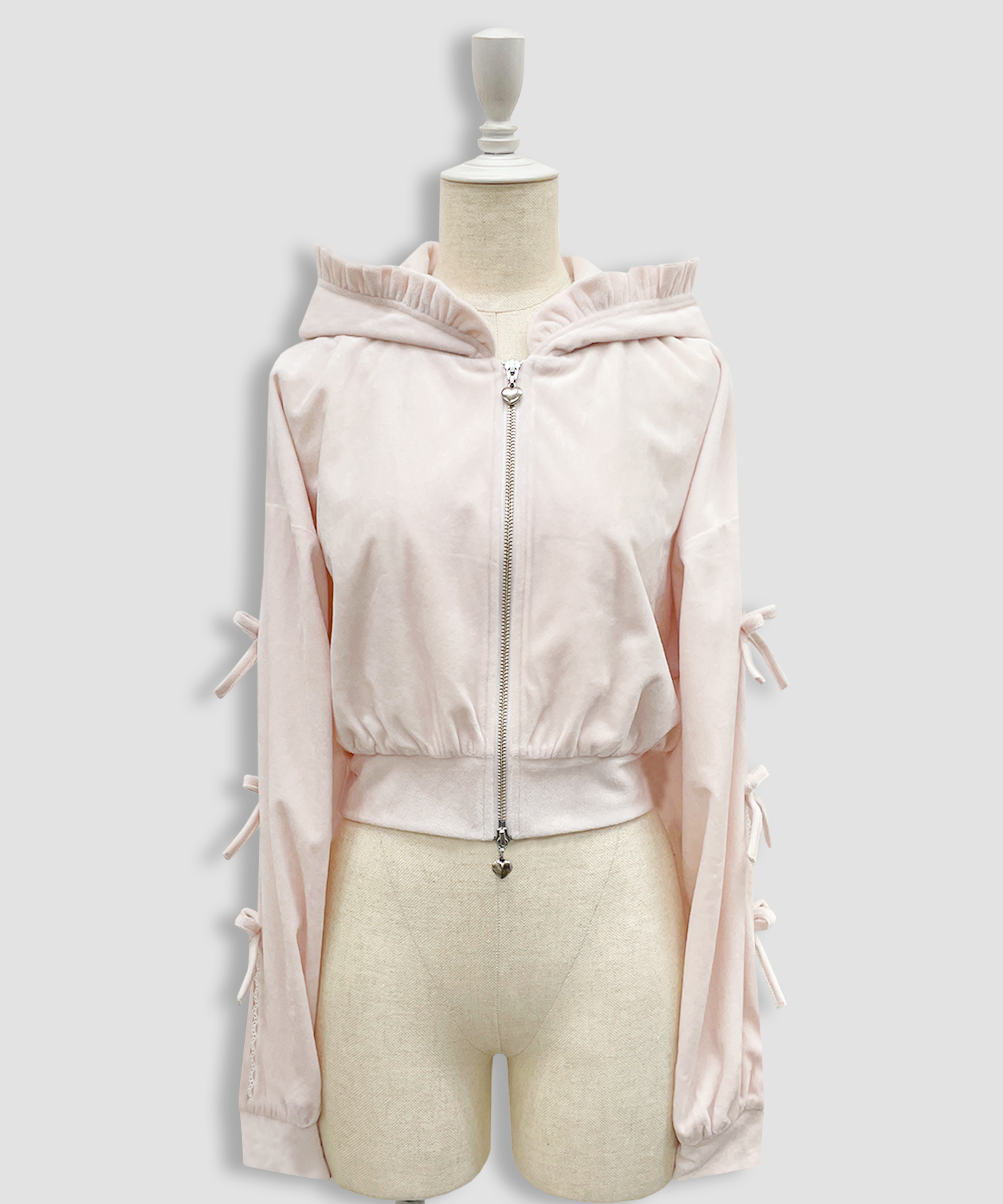 リボンスリットパーカー