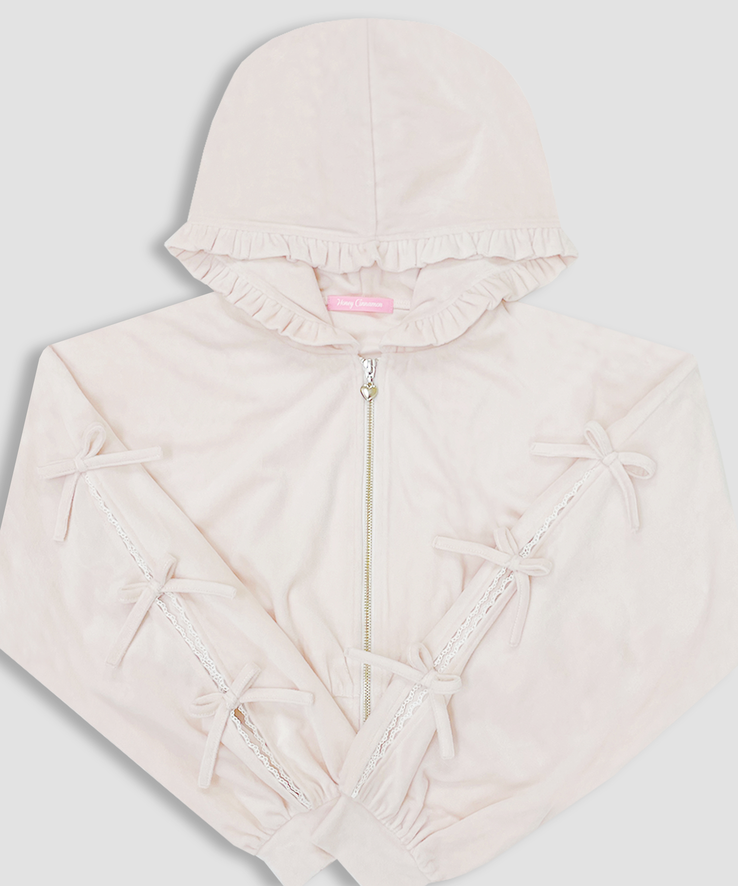 リボンスリットパーカー