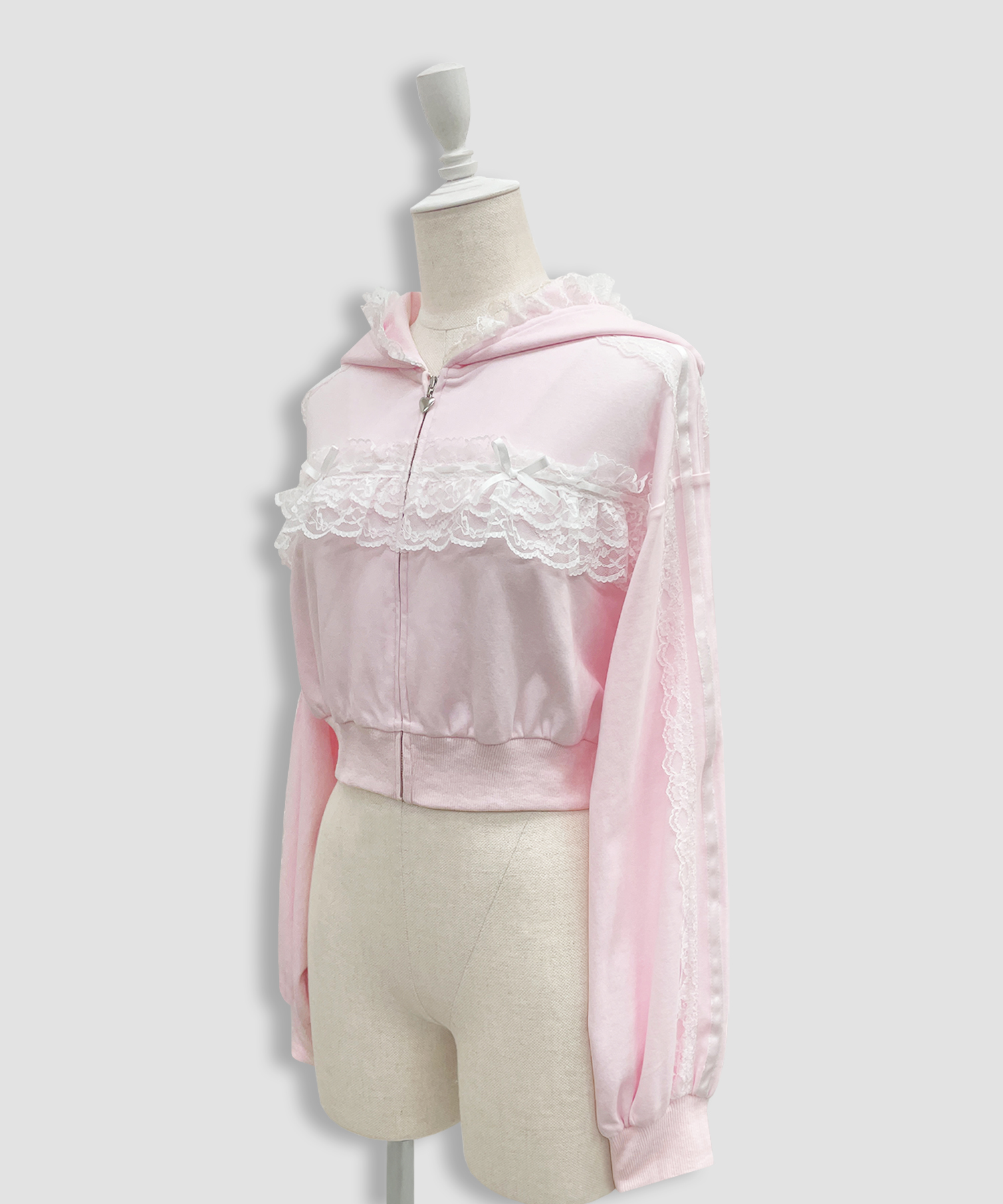 レースフリルパーカーセットアップ