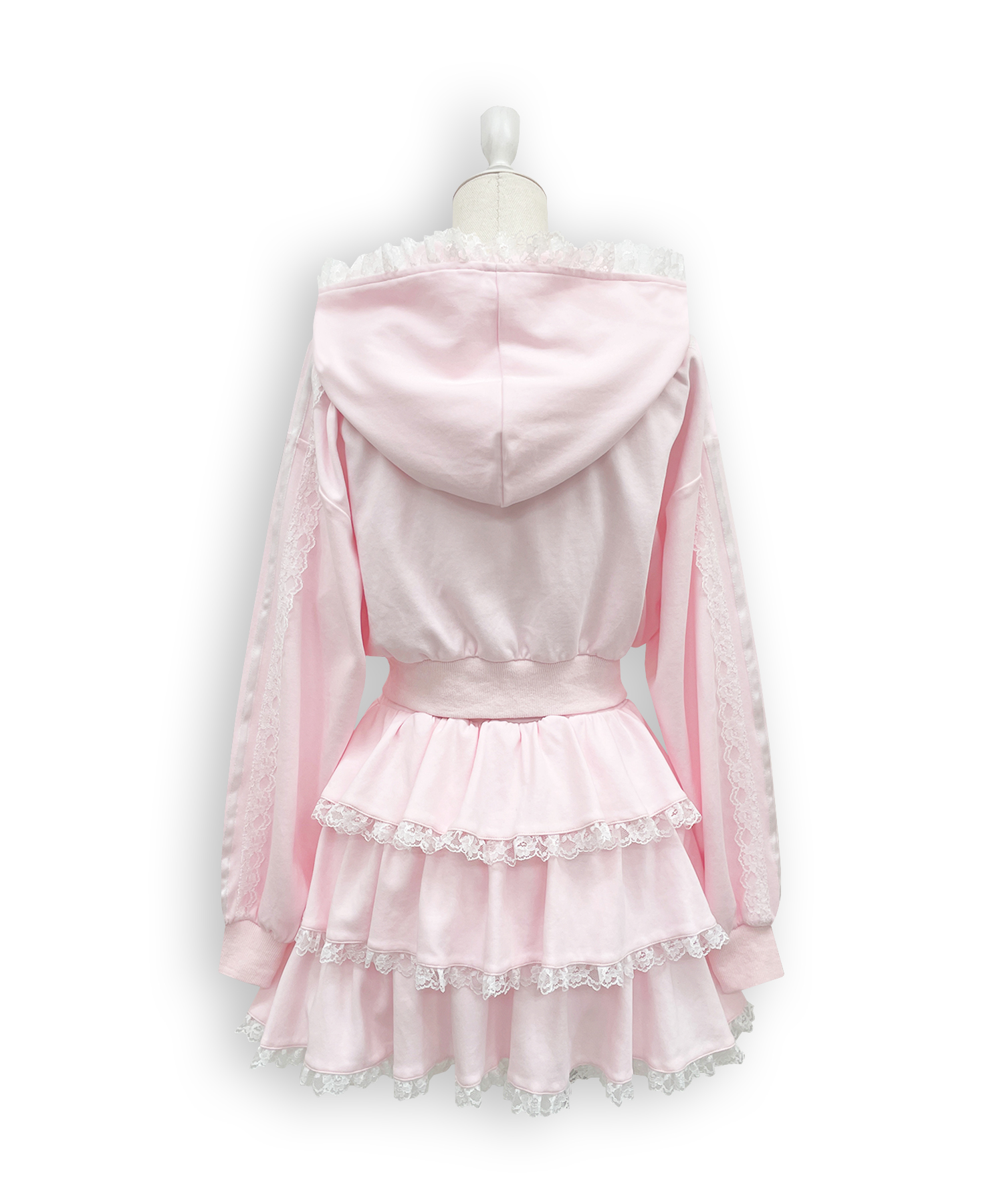 レースフリルパーカーセットアップ