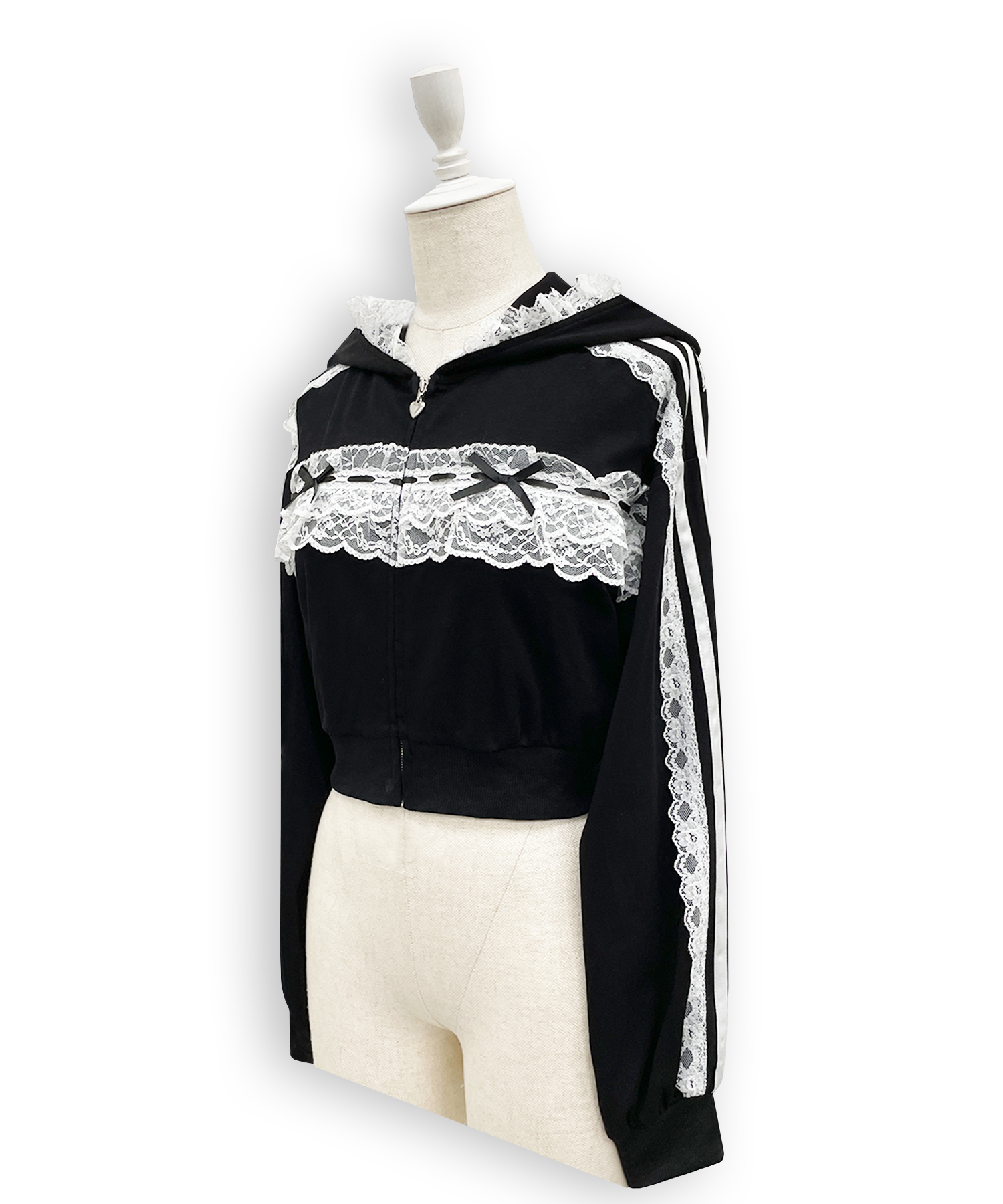 レースフリルパーカーセットアップ