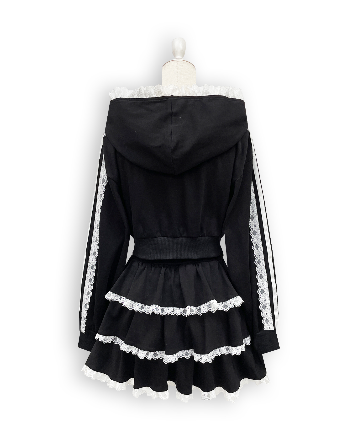 レースフリルパーカーセットアップ